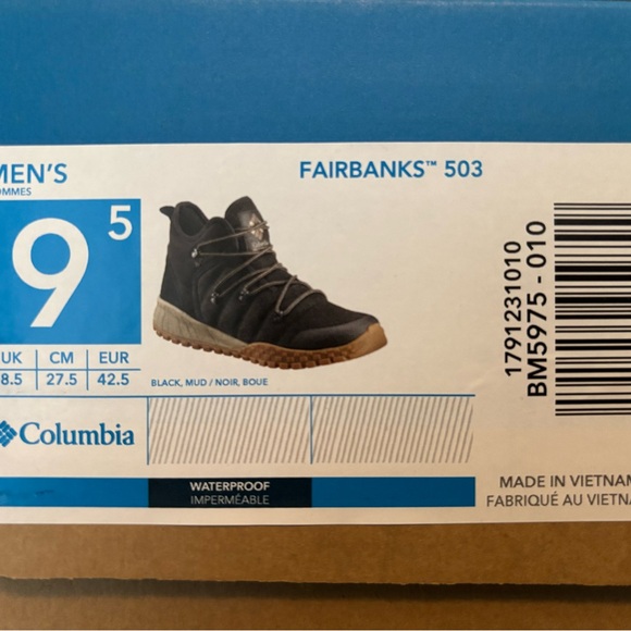 Columbia Fairbanks 503 Mid Black/Mud Men’s size 9.5 - Picture 4 of 5